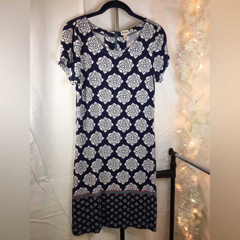 Hatley | Women’s Blue w/White Floral Print Short Sleeve Dress